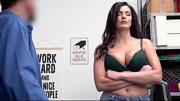 Brunette Milf gets caught and has to submit to search of her body (Becky Bandini)