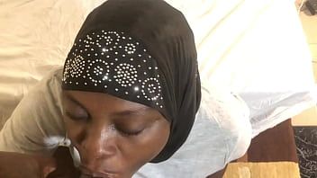 Play Hijab slut drinking my cum