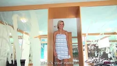 Play Cum-Covered Teen Blonde's Hardcore POV Throat Fuck