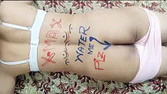 Play Desi Milf Amrozia" Celebrates Christmas with Big Dildo Anal Masturbation in Red Gown