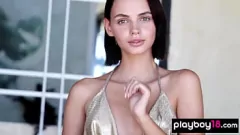 Play Petite Brunette Lilit Ariel Posing Her Perfect Pussy