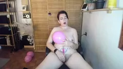 Play Hairy MILF Nicoletta Embassi Has Balloon Popping Orgasm