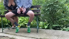 Play BBW MILF Handjobs Me in Public