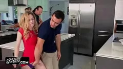 Play Petite Blonde Teen Secretly Fucks Step-Brother at Family Dinner