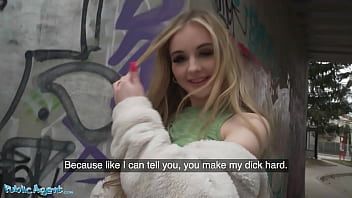 Play Public Agent Blonde Brit Babe POV Blowjob and Fucked Outside