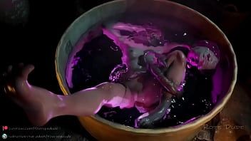 Play Triss being roughly fucked in her bath by tentacles